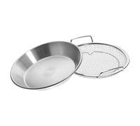 ABOOFAN 1 Jeu Bac De Récupération En Filet Tamis à Mailles Fines Support De Vapeur Doeufs Grille De Refroidissement à La Vapeur Passoire Bac à Filet De Drainage Acier Inoxydable Barbecue