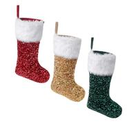 ABOOFAN 1 Jeu Pendentif Chaussette De Fête De Noël Or Détenteurs De De Noël Pop up Sapin De Noel Néon Christmas Tree Xmas Tree De Bonbons De Noël De Festival en Tissu 3 Pièces