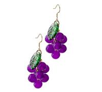 ABOOFAN 1 Paire De Boucles D'Oreilles Grappe De Raisin Boucles D'Oreilles Pendantes De Raisin Boucles D'Oreilles Pendantes De Fruits En Cristal Boucles D'Oreilles En Cristal De Raisin De