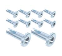 ABOOFAN 10 Inserts de Roulette en Fer pour Fauteuils de Bureau, de Bruit, Installation Facile, Couleur Argenté, Lot de 10, Adaptés pour Usage en Bureau