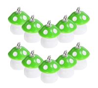 ABOOFAN 10 Pièces Breloques Champignon en Résine pour Bijoux | Mini Pendentifs Verts de Champignon, pour Bracelets et Porte-clés, Lot Unique, Robuste