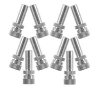 ABOOFAN 10 Pièces Buse de Brumisation 6mm en Laiton, Anti-Fuite | Argenté, Joints Toriques Auto-étanches Inclus, Installation Facile, pour Petite Fontaine et Usage Jardin