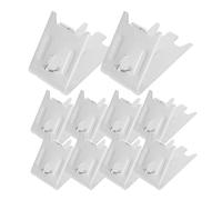 ABOOFAN 10 Pièces Clips de Réfrigérateur, Support de Rangement pour Réfrigérateur en Acier Inoxydable Argenté, pour Cabinets et Freezers, Fixation de Clayette