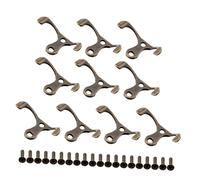 ABOOFAN 10 pièces Crochet Double Vintage pour Porte Patère Murale Rétro Lot pour Chambre Salle de Bain et Cuisine Support Pratique et Décoratif