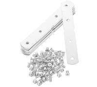 ABOOFAN 10 Pièces Équerres d'angle en Acier Inoxydable Lot de Fixation | Plaques Métalliques Percées, Vis Incluses, Connexion Stable, Usage en Expositions et Centres Commerciaux