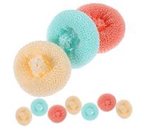 ABOOFAN 10 Pièces Lot de Éponges Rondes Fibres Végétales pour Vaisselle à Récurer Anti-Rayures Nettoyage sans Rayure pour Cuisine Couleur Aléatoire