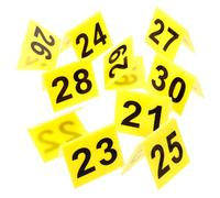 ABOOFAN 10 Pièces Lot de Marqueurs Numérotés Triangulaires pour Table de Numéros Utilisation comme Marqueurs de Scène de Crime et Panneaux de Table Résistants et Polyvalents