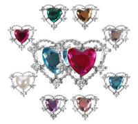 ABOOFAN 10 pièces Multicolores Pierres Ongles DIY Accessoires Manucure Charms Décoratifs pour Projets Créatifs Couleur Aléatoire Couleur Aléatoire