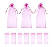 ABOOFAN 10 Pièces Paquet à Vin et Présentation Élégante Cordon de Serrage en Organza Transparent pour Emballage Présent de Bouteille de Vin, pour Fête