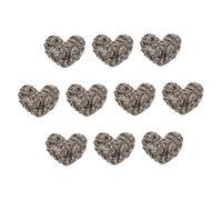 ABOOFAN 10 pièces Patch Thermocollant Cœur Strass Brillant Lot de Accessoires Vêtement Décoratifs pour Coudre ou Appliquer sur Robes Jeans Sacs et Vestes