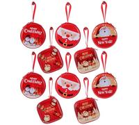 ABOOFAN 10 Pièces Porte-Monnaie De NoëL Mini Porte-Monnaie À GlissièRe Motif Festif Bourse De NoëL Compacte pour Petits Cadeaux Bonbons Chocolats