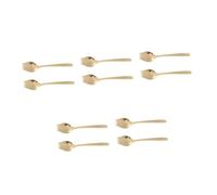 ABOOFAN 10 Pièces Vole de table à double usage en acier inoxydable fourches polyvalentes ustensiles de voyage en acier inoxydable cuillère à usage fourchettes de soupe Doré