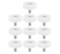 ABOOFAN 10 Roulettes de Tiroir en Nylon Blanc pour Meubles, Résistance à L'usure, Diamètre de Vis 5,7 Mm, Adaptées pour Armoires et Classeurs, Usage Domestique et Professionnel