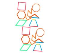 ABOOFAN 100 Bâtonnets Polygonaux en Plastique Solide, 5 Tailles X 20 Pièces, Jeu de Géométrie pour Maternelle, Outils Mathématiques pour Apprentissage des Formes et Angles à L’école