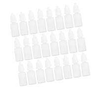 ABOOFAN 100 Flacons Compte-Gouttes Transparents 15ml en PE, Base Plate | Contrôle Précis du Dosage, Bouchons Blancs Inclus, pour Huiles Essentielles, Échantillons Labo, DIY