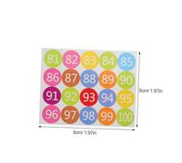 ABOOFAN 100 pièces Autocollants Numérotés Autoadhésifs Ronds Colorés pour Classe Bureau Chambre Étiquettes Gommettes pour Organisation et Tri Facile