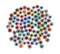 ABOOFAN 100 pièces Cabochons Verre Dragon Œil Ronds Plat pour DIY Poupées Animaux Bijoux et Décorations Halloween