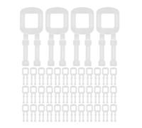 ABOOFAN 100 Pièces Clips de Bande Transparent pour Fournitures de Cerclage Verrous de Bande Légers et Portables Kit Manuel pour Emballage de Boîtes et Palettes Outil Facile Utilisation