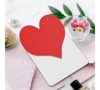 ABOOFAN 100 pièces Lot de Cartes Papier Forme Cœur Rouges Dorées Cartes Vœux DIY pour Saint-valentin Décoration Murale Fête et Messages Amour