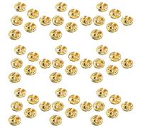 ABOOFAN 100 pièces Lot de Fermoirs Laiton pour Épingles à Ressort Dos de Bijoux Verrouillables pour Broches Épingles Col et Badges Chapeaux Adaptés Aux Événements Formels et Travaux