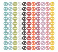 ABOOFAN 100 pièces Mini Boutons Résine pour Couture Vêtements de Poupée DIY Boutons Ronds Colorés pour Habits de Poupée Accessoires Artisanat Tiny Buttons