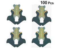 ABOOFAN 100 pièces Papier Nail Art Ongles Extension Fishtail Vert Autocollants Guide Manucure Outils pour Salon et Usage Domestique