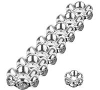 ABOOFAN 100 pièces Perles Intercalaires Argentées pour Fabrication de Bijoux DIY Perles Espacement pour Bracelets et Créations Artisanales