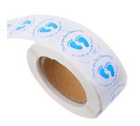 ABOOFAN 1000 Autocollants Bébé Shower Bleu en Papier Autocollants Robustes pour Décoration de Paquet Lors de Fête Shower Étiquettes Présent de Remerciement