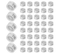 ABOOFAN 100pcs Mini Roulements à Billes Rotatifs en Plastique Argentés pour Base Pivotante, Assemblage Facile, pour Ornements Maison et Créations Imaginatives