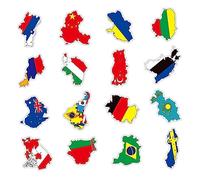 ABOOFAN 100Pièces Autocollants Voiture Drapeau National Auto-adhésifs Stickers Décoratifs Élégants pour Carrosserie et Vitres