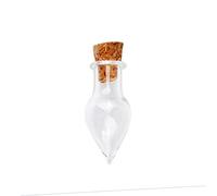 ABOOFAN 10pièces Bouteilles Verre Forme De Larme avec Bouchon Liège Transparentes Lot pour Pots-pourris Décoration Cadeau