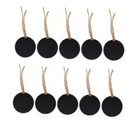 ABOOFAN 10pièces Mini Ardoise Décorative Bois Étiquettes Suspendues Forme De Cœur Et Ronde Signalétique Murale Légère Et Résistante pour Mariage Fête Cuisine DIY