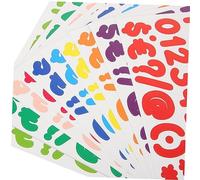 ABOOFAN 12 feuilles Autocollants Lettres et Chiffres DIY de Stickers Colorés pour Scrapbooking Décoration de Cartes et Objets Personnalisés pour Bouteilles et Surfaces Lisses