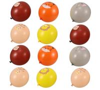 ABOOFAN 12 pièces Ballons Latex Animaux Jungle pour Décoration Anniversaire Garçon Fille Singe Girafe Lion Tigre Décorations Fête Thème Faciles à Gonfler et Réutilisables