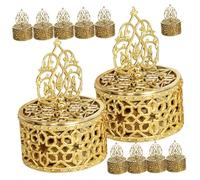 ABOOFAN 12 Pièces Boîtes à Bonbons Dorées Ajourées Style Européen Coffrets Chic pour Mariage Anniversaire et Shower Boîtes Solides Multifonctions pour Snacks et Décorations Festives