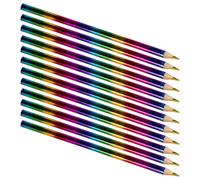 ABOOFAN 12 Pièces Crayons de Couleur Arc-en-ciel en Bois | Effet Arc-en-ciel Ludique, Format Simple à Transporter, pour Cahiers, Coloriages et Ateliers Créatifs