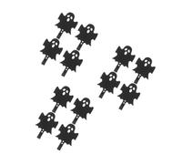 ABOOFAN 12 Pièces Crochet Fantôme en Métal Noir, Style Gothique Halloween | Installation Facile, Résiste à Flexion, Organisation Quotidienne, Placement Polyvalent pour Bureaux et Magasins