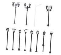 ABOOFAN 12 pièces Mini Street Lamps Micro Landscape Light Decor for Table and Mini House Model with Unique Atmosphere Random Styles