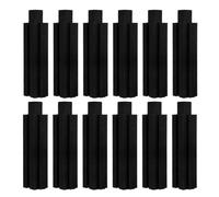 ABOOFAN 12 Pièces Montant de Bac de Plantation Balcon en Plastique Noir, Pièce Modulaire Emboîtable sans Outil, Support Multi-Couches pour Bac Potager et Jardinière de Balcon