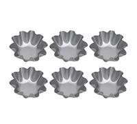 ABOOFAN 12 Pièces Moule Gâteau Aux Oeufs En Métal Ronde Mini Fonds De Mini-casserole En Inox Biscuit Brioche Pudding Petits Outils Alliage D'aluminium H203 Motif