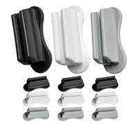 ABOOFAN 12 pièces Silicone Adhesive Pen Holder Clips For Desk And Notebooks Flexible Gourd-shaped Pencil Stand Organizer For Office Supplies