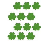 ABOOFAN 12 Pièces sous-bocks Trèfle Dessous De Verre De La Saint Patrick Dessous De Verre Patricks Day Décoration à Trois Feuilles Faveur du Parti en Irlande Duper en Tissu Table à Manger