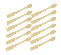 ABOOFAN 12 pièces Spatules de Maquillage Abs Doré Cuillères Cosmétiques Compactes pour Application Crème Visage Soins Peau Sérums et Masques Surface Lisse Anti-irritation Robustes et