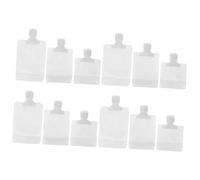 ABOOFAN 12 pièces Squeeze Pouches Set Reusable Multi-function Lotion Bags With Flip Cap For Daily Use And Travel Cosmetics Storage