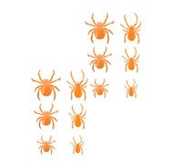 ABOOFAN 12 Pièces Sticker Mural Araignée Rougeoyante Autocollant Fluorescent Halloween Autocollant Lumineux Halloween Araignée Stickers Ornements Faits Maison Mur Décoratif Amovible Pvc 3d