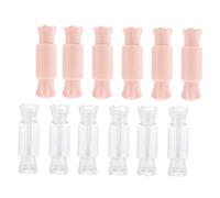 ABOOFAN 12 pièces Tubes Vides pour Gloss à Lèvres Transparent et Rose Accessoires de Maquillage DIY pour Subpackaging de Brillant Lèvres Conteneurs Rechargeables Portables