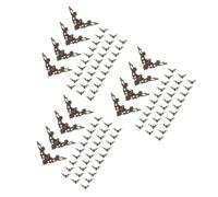 ABOOFAN 120 Pièces Protections D’Angle Vintage en Fer Couleur Or pour | Pose Non Invasive, Bords Arrondis et Finition Bronze Antique, pour Romans de Collection et Loisirs Créatifs