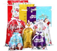 ABOOFAN 15 Pièces Paquet Présents de Noël Cordon de Serrage Réutilisables en Pe pour Fêtes et Danses, Style Festif Belle Apparence, Pochettes Pratiques pour Présents