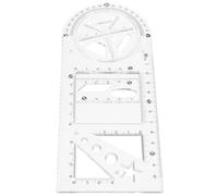 ABOOFAN 1ensemble Gabarits de Dessin Géométrique Multifonctionnels Règle Technique pour Élèves Dessin Architecture et Tracé Précis Modèles de Formes Mathématiques pour Scolaire et Bureau