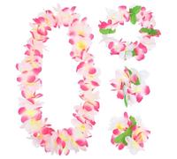 ABOOFAN 1ensemble Guirlandes Hawaïennes Set Décoration Tropicale Luau Anniversaire Plage Fête Thème Hawaï Accessoires Colorés Confortables